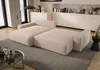 Ecksofa Schlafsofa Sofa WALKEN Stoff Aragon Creme Ottomane Produktbild-Vorschau 2
