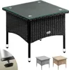CASARIA® Table d’appoint en polyrotin noir 50x50x45cm Table Voir les images du produit 1