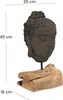 SKULPTUR "BUDDHA" | 45 cm, Beton | Buddha-Kopf, Buddha Deko Produktbild-Vorschau 2