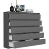 Komoda 140 cm 10 zásuvek skříňka FRAMIRE R-140-S10 antracit Náhled obrázku produktu 7