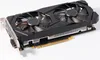 A computer graphics card with two fans, shown on a white background. Produktbild-Vorschau