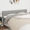 vidaXL Testiera con orecchie in tessuto grigio chiaro Anteprima dell’immagine prodotto 2
