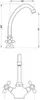 Technical drawing of a kitchen faucet with dimensions indicated. Anteprima dell’immagine prodotto