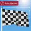 Flaga PHENO FLAGS Motorsport, 150x90cm - czarno-biała flaga Podgląd zdjęcia produktu 2