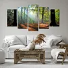 Bild auf Leinwand - Leinwandbild - Wald Blätter Sonne - Produktbild-Vorschau 6