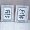 2er Set Fotorahmen 10x15 Silber Fotoaufsteller Barock Produktbild-Vorschau 2