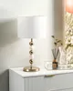 BELIANI Tischlampe Messing u. Beige Metall mit Stoffschirm Produktbild-Vorschau 4