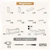 WOLTU Wandregale 3er Set, Hängeregal mit Metallstange, Produktbild-Vorschau 8