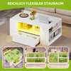 LED Couchtisch mit 2 Schubladen, Wohnzimmertisch Sofatisch, Produktbild-Vorschau 4