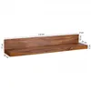 Wohnling Massivholz Wandregal 110 cm Sheesham WL1.576 Produktbild-Vorschau 3
