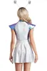 Damen Alien Kostüm Space Girl Metallic Gr 3XL Kleid mit Produktbild-Vorschau 4