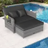 COSTWAY Polyrattan Sonnenliege, Gartenliege mit Produktbild-Vorschau 8