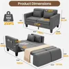 6-in-1 Multifunktions-Schlafsofa 150cm, Ausziehbares Produktbild-Vorschau 7