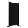 A black room divider with metal legs on a white background. Produktbild-Vorschau