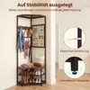 KOMFOTTEU, wieszak na ubrania narożny, z 2 półkami na buty, Podgląd zdjęcia produktu 5