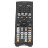 A black remote control is shown from a top-down diagonal angle against a white background. Produktbild-Vorschau