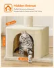 A cat is inside a cat tree house. Produktbild-Vorschau