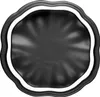 A top-down view of a black Staub ceramic cocotte with a white rim. Produktbild-Vorschau