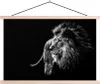 MuchoWow® Textilposter Wilde Tiere - Schwarz und weiß - Produktbild-Vorschau 1