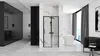 A modern bathroom with a shower enclosure, bathtub, and curtains. Náhľad obrázku produktu