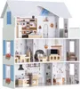 Navaris Puppenhaus aus Holz - inkl. 11x Möbel 4X Zubehör - Produktbild-Vorschau 1