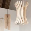 Závěsné svítidlo Alexia dřevěná žaluziová závěsná lampa E27 Náhled obrázku produktu 12