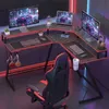 HOMCOM Gaming Tisch L Form Computertisch mit Steckdosen, Produktbild-Vorschau 8