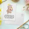 Mr. & Mrs. Panda Postkarte Bär Kommunion Mädchen - Weiß - Produktbild-Vorschau 3