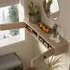 Závěsná police s dvířky, hnědá, moderní, ve stylu loft, Náhled obrázku produktu 7