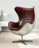 Sessel Designersessel Metall Ledersitz Komfortsessel Produktbild-Vorschau 3