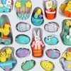 com-four® 18-teiliges Set Holzfiguren Ostern bis 4 cm - Produktbild-Vorschau 6