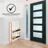 A shoe cabinet is placed in a hallway next to a door. Produktbild-Vorschau