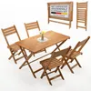 JUSKYS® Gartenmöbel Set Rimini, Holz, 5-teilig mit Tisch & Produktbild-Vorschau 1
