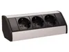 Steckdosenblock Aufbau schwarz-silber 3fach 3680W Produktbild-Vorschau 1