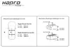 Diagrams illustrating roof rack dimensions and spacing for cars. Produktbild-Vorschau