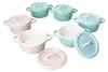 6er Set Emilia Mini-Cocotte Pastell Rosa Mint Blau 100ml Produktbild-Vorschau 2