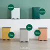 CASABEL Poubelle Tri Selectif 60L, 2x30L Acier INOX GRIS, Voir les images du produit 8