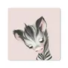 MuchoWow® Mauspad Mousepad Zebra - Kinder - Rosa 20x20 cm - Produktbild-Vorschau 1