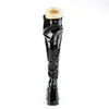 CAMEL-300WC Damen Boots von DemoniaCult, Schwarz Lack , EU Produktbild-Vorschau 4