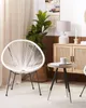BELIANI Gartenstuhl 2er Set Weiß Polyrattan Spaghetti-Optik Produktbild-Vorschau 4