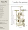 tectake® Kratzbaum Barney 170 cm inklusive 2 Treppen, 4 Produktbild-Vorschau 5