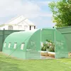 Outsunny 6x3x2 meter kas, loopkas met 8 ramen, stalen Productafbeelding-voorbeeld 2