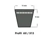 Flankenoffener Keilriemen AX44 0,114 kg Produktbild-Vorschau 3