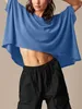 Womens Oversized T-Shirts Cropped Summer Casual Short Produktbild-Vorschau 3