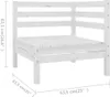 vidaXL 8 tlg. Garten Lounge Set Massivholz Kiefer Weiß - Produktbild-Vorschau 7