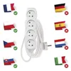 Prodlužovací kabel 2 m / 4 zásuvky / bílý / PVC / 1 mm2 Náhled obrázku produktu