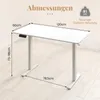 COSTWAY 120x60 cm Höhenverstellbarer Schreibtisch, Produktbild-Vorschau 3
