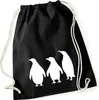 Huuraa Turnbeutel Pinguine Silhouette 12 Liter Black Produktbild-Vorschau 1