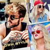 Retro Runde Steampunk Polarisierte Sonnenbrille Herren Produktbild-Vorschau 4