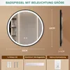 PESENXAN 60cm Spiegel Schwarz mit Beleuchtung – Dimmbar, 3 Produktbild-Vorschau 2
